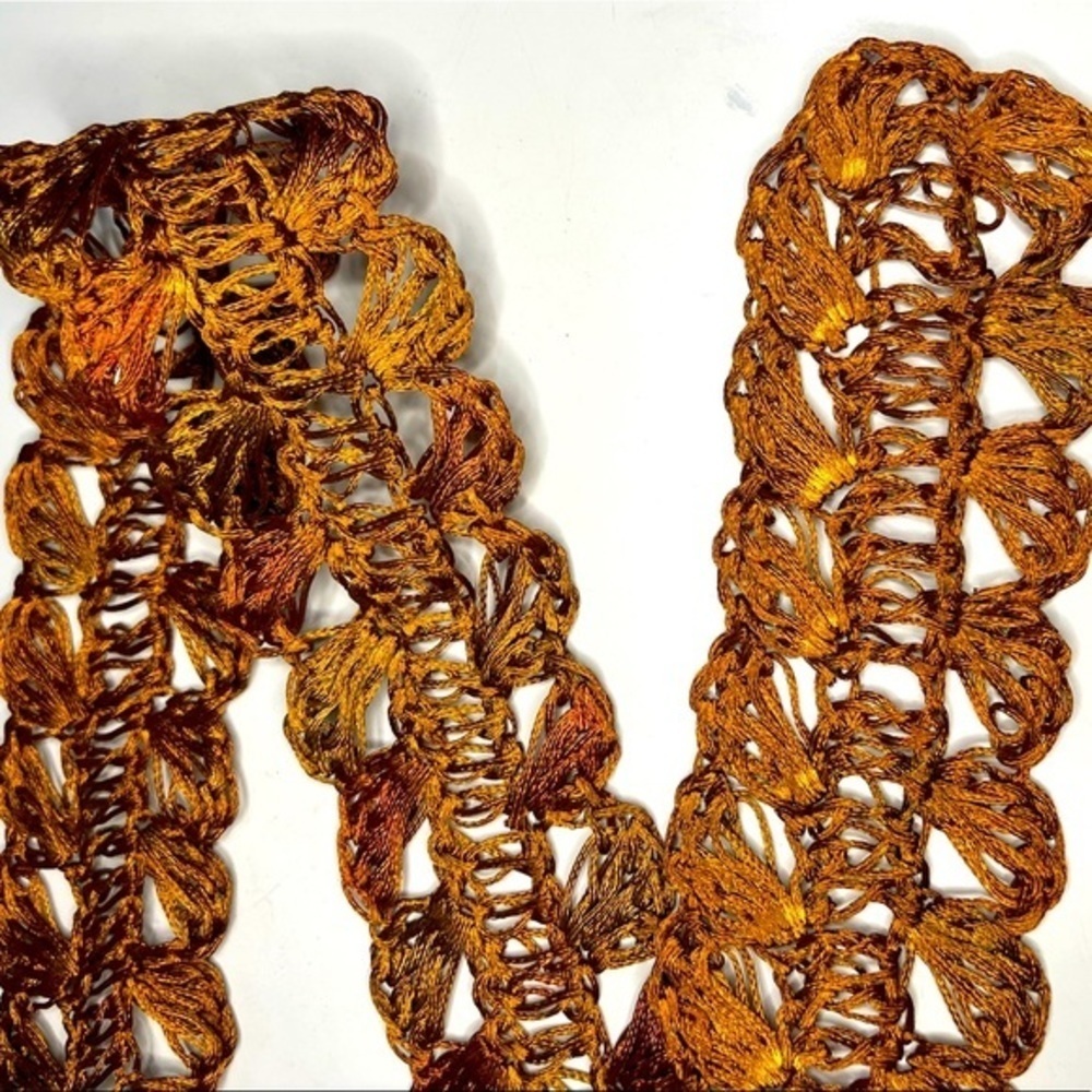 Vintage Artisan Hand Crafted Copper Wire Macramé Weaved Belt - Picture 10 of 16